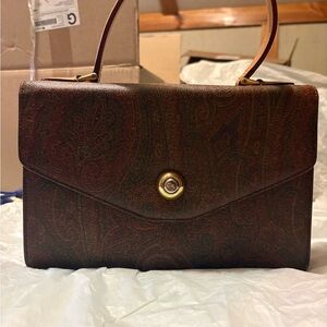 Etro Brown Paisley Shoulder Bag